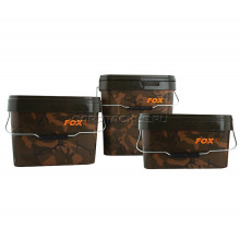 Ведро пластиковое с крышкой 10 литров FOX CAMO SQUARE BUCKETS 10L