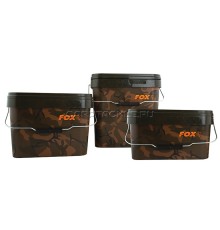 Ведро пластиковое с крышкой 10 литров FOX CAMO SQUARE BUCKETS 10L