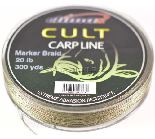 Шнур Маркерный Climax CULT MARKER BRAID 20lb 274 м тонущий зеленый