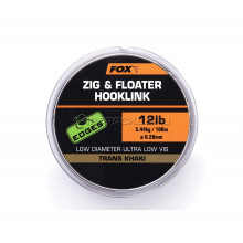 Поводковый материал монофильный Fox Edges Zig & Floater Hooklink 12lb 0.28mm 100m