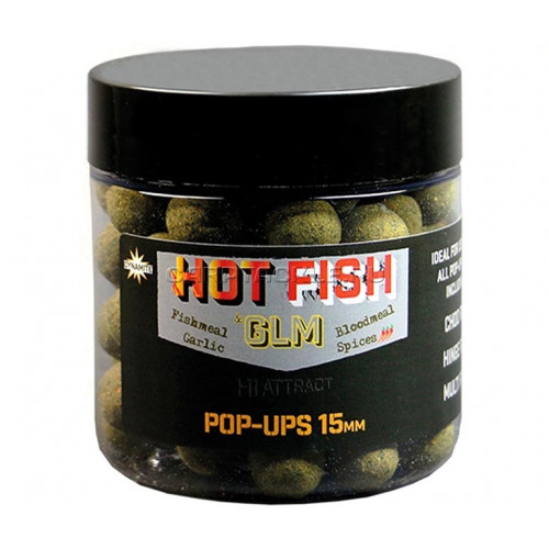 Плавающие бойлы 15мм Dynamite Baits Hot-Fish & GLM Pop-Ups 15mm