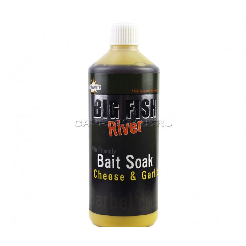 Ликвид Dynamite Baits Big Fish River Liquid Soak – Cheese & Garlic