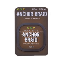 Поводковый материал ESP Anchor Braid 20lb Camo Brown 10m