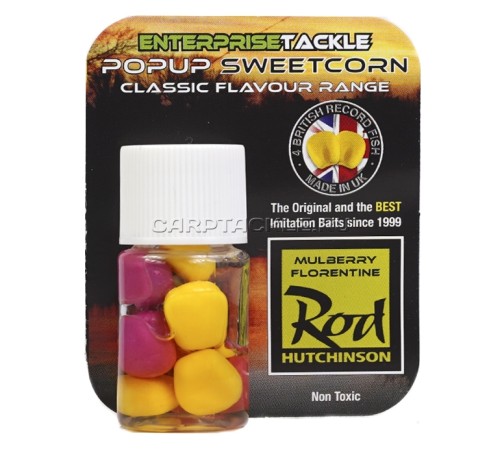 Искусственная плавающая насадка Enterprise Tackle Pор Uр Sweetcorn Hutchinson Mulberry Florentine Yellow & Purple Флорентийская шелковица