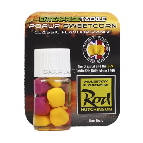 Искусственная плавающая насадка Enterprise Tackle Pор Uр Sweetcorn Hutchinson Mulberry Florentine Yellow & Purple Флорентийская шелковица
