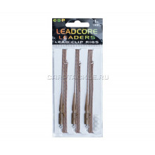 Набор готовых оснасток ESP Leadcore Lead Clips Rigs 1m Original Camo