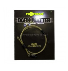Готовый монтаж Korda Dark Matter Leader # 8 Ring Swivel 50cm Gravel 40lb