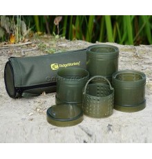 Компактный набор баночек для насадок в чехле черный Ridge Monkey Modular Hookbait Pots Black
