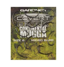 Крючки карповые размер №6 Gardner Continental Mugga Covert Dark