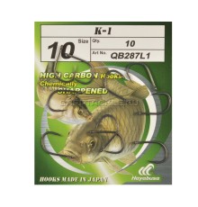 Крючки карповые c тефлоновым покрытием размер №10 Hayabusa K-1