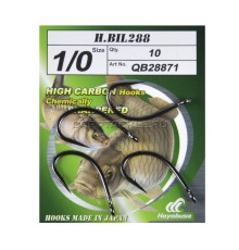 Крючки карповые черный никель №1/0 Hayabusa H.BIL288