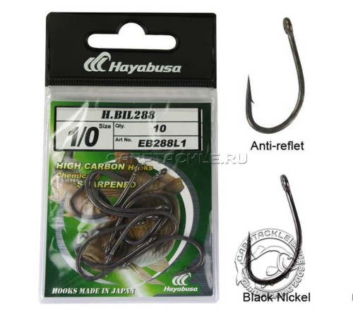 Крючки карповые черный никель Hayabusa H.BIL288