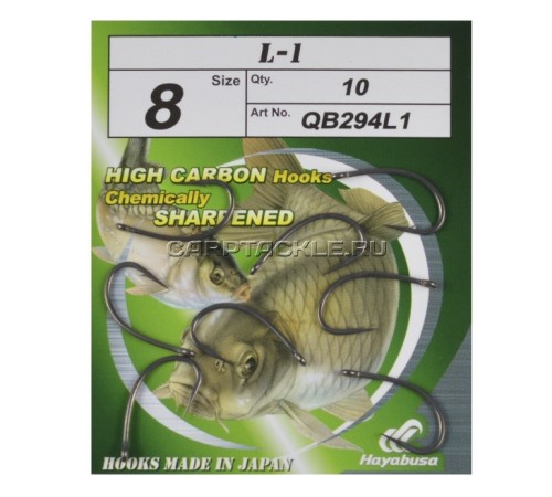 Крючки карповые с тефлоновым покрытием Hayabusa L-1