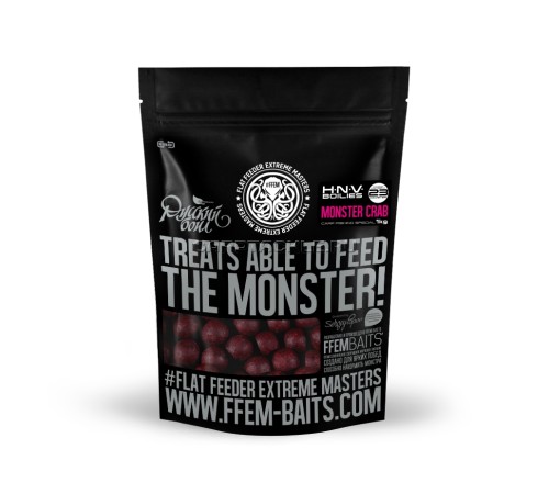 Тонущие бойлы 23мм FFEM Русский Бойл Monster Crab 23mm 1кг Монстр Краб
