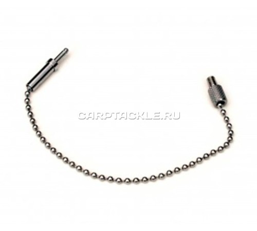 Цепочка для механических сигнализаторов 20см черная Taska Stainless Jet Black Ball Chain 8