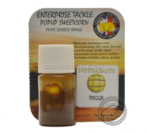 Искусственная плавающая насадка Enterprise Tackle Pop Up Sweetcorn Nutrabait Trigga Yellow