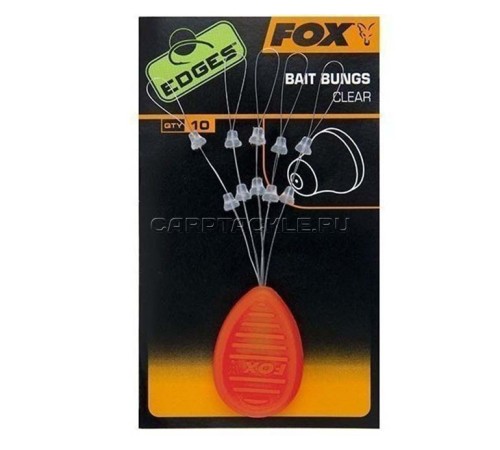 Нижний стопор для волосяной насадки Fox EDGES Bait Bungs Clear