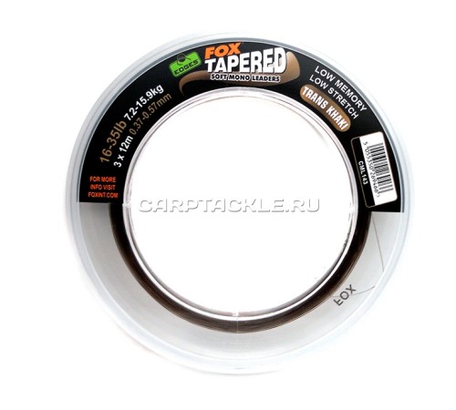 Конусный моно-лидер Fox EDGES Soft Tapered Leader Trans Khaki