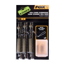 Набор готовых монтажей вертолет Fox Edges Submerge Camo Leader Heli Rigs Kwik Change Camo 40lb