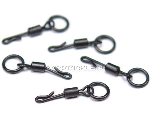 Вертлюг с кольцом и быстросъемом Gardner Covert Flexi-Ring Kwik Lok Swivels