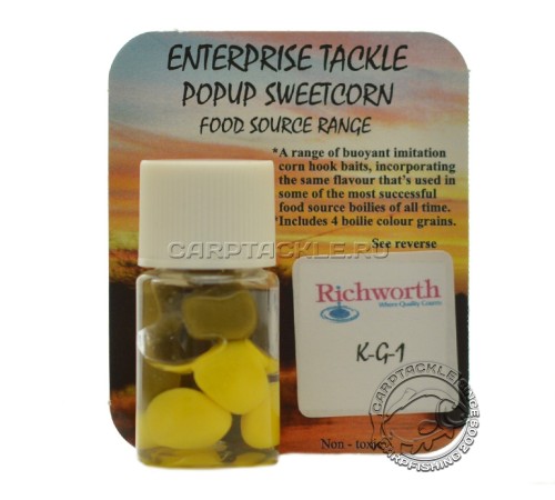 Искусственная плавающая насадка Enterprise Tackle Pop Up Sweetcorn Richworth KG1 yellow