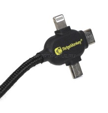 Кабель для зарядки Ridge Monkey Vault USB-A to Multi Out Cable 1m