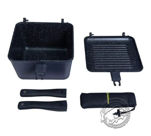 Глубокая кастрюля - сковорода гриль Ridge Monkey Connect Deep Pan & Griddle Granite Edition