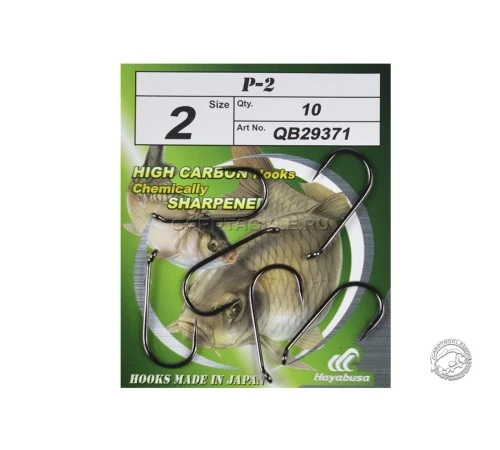 Крючки карповые черный никель Hayabusa P-2