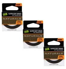 Плетеный поводковый материал Fox EDGES Naturals Super Soft Braid