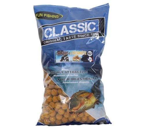 Тонущие бойлы Fun Fishing Classic Hemp & Peanut 2кг