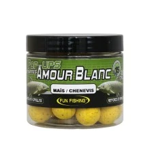 Бойлы плавающие Fun Fishing Amour Blanc Pop-Ups Mais/Chnevis 15mm
