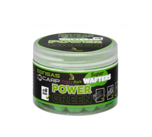 Вафтерсы Sensas Crazy Baits Super Wafters Power Green 8mm