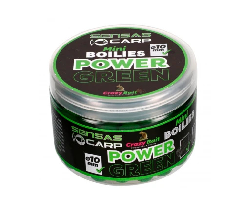 Бойлы тонущие Sensas Crazy Bait Mini Boilies Power Green 10mm
