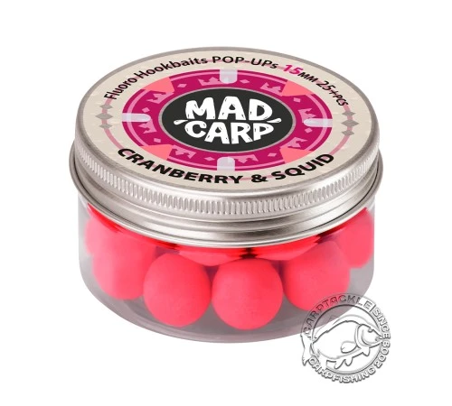Плавающие бойлы Mad Carp Baits Fluoro POP-UP Cranberry Squid