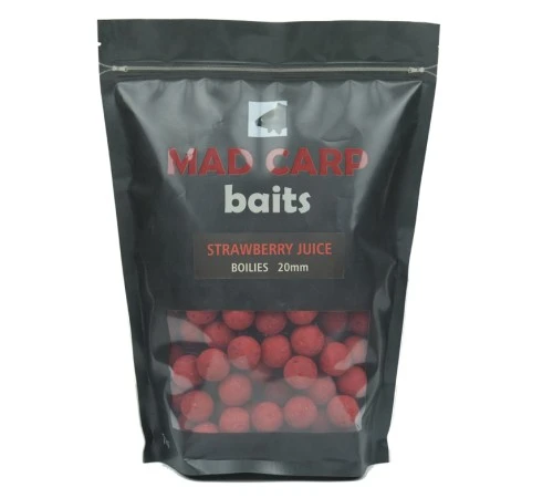 Бойлы тонущие Mad Carp Baits Strawberry Juice 1kg