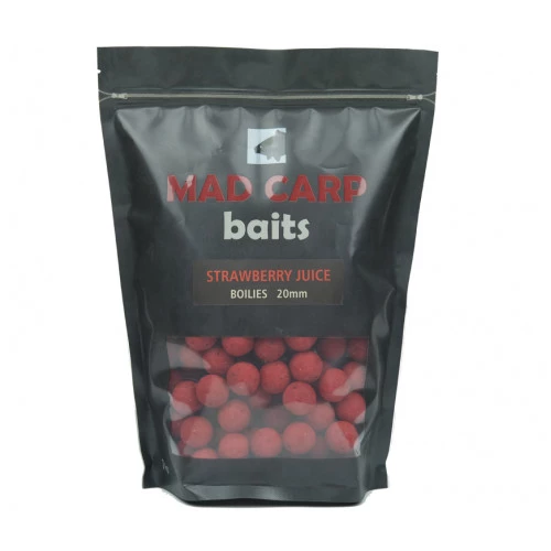 Бойлы тонущие Mad Carp Baits Strawberry Juice 1kg