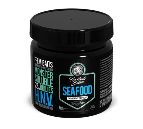 Растворимые бойлы FFEM Monster Soluble Boilies HNV-Seafood 22mm