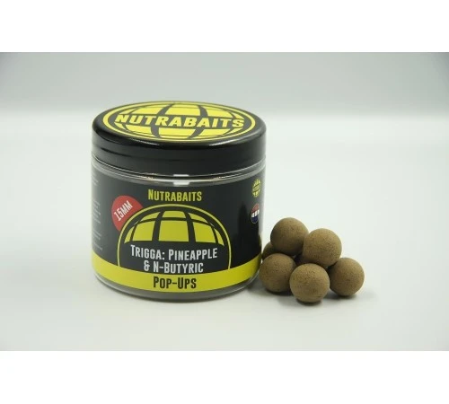 Бойлы плавающие 15мм Nutrabaits Shelf-Life Pop-Ups Trigga Pineapple&Butyric 15mm