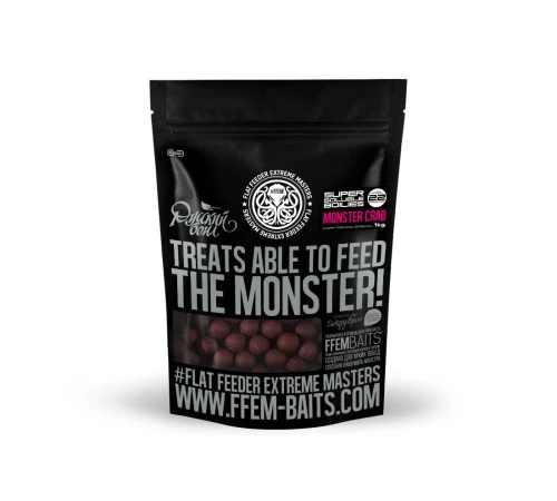 Растворимые бойлы 22мм FFEM Soluble Boilies Monster Crab 22mm 1kg Монстер Краб