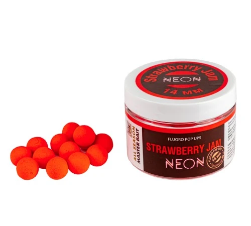 Плавающие бойлы Master Bait Fluoro Pop-Up Neon Strawberry Jam