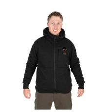 Черно-оранжевая куртка с шерпа-флисом Fox Collection Sherpa Jacket Black & Orange
