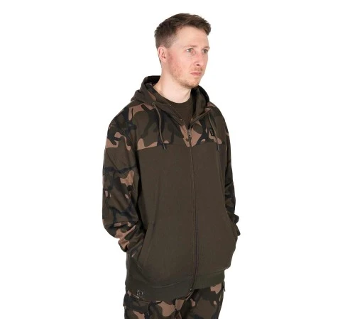 Толстовка с капюшоном и молнией Fox LW Khaki/Camo Split Zip Hoody
