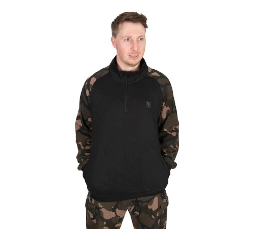 Толстовка на молнии Fox LW Black/Camo QTR Zip