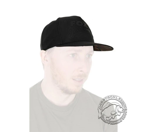 Бейсболка Fox Black/Camo Flat Peak Snapback Cap