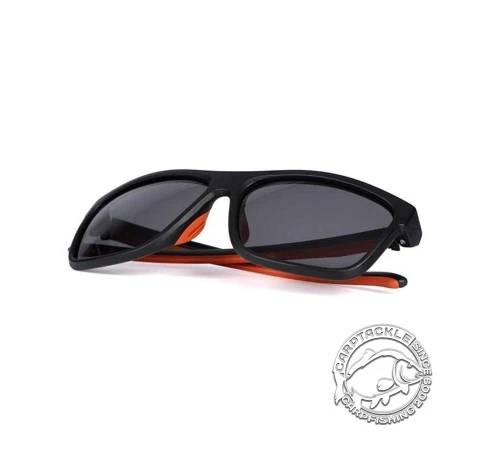 Поляризационные солнцезащитные черно-оранжевые очки Fox Collection Black Orange Shades - Grey Lens