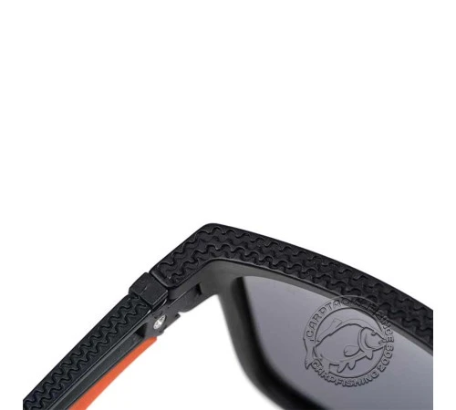 Поляризационные солнцезащитные черно-оранжевые очки Fox Collection Black Orange Shades - Grey Lens