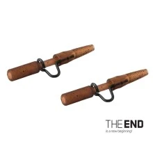 Клипса для грузил с конусовм DELPHIN The End Clip Heavy Duty & Rubber G-ROUND