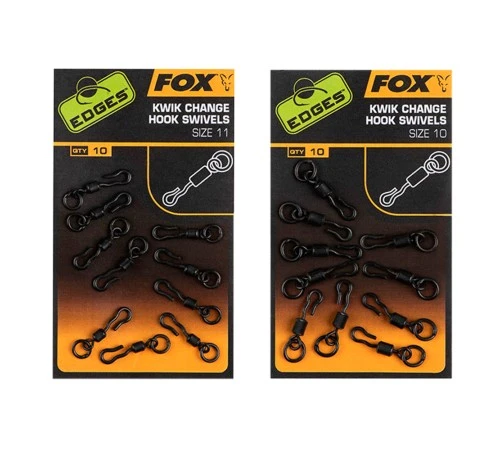 Вертлюг с быстросъемом Fox Edges Kwik change hook swivels