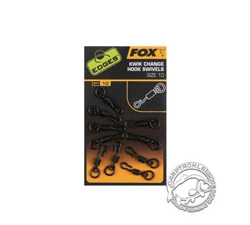 Вертлюг с быстросъемом Fox Edges Kwik change hook swivels