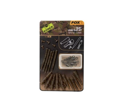 Набор безопасных клипс Fox Edges Camo Slik Lead Clip Kit Size 10